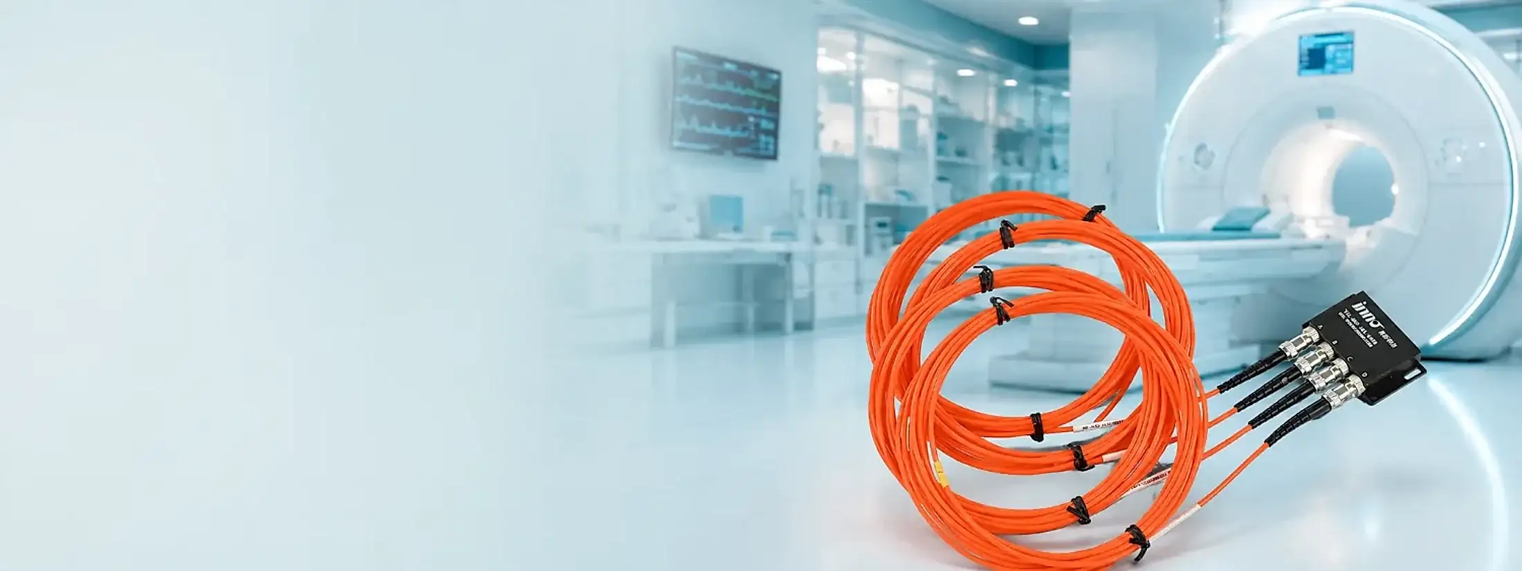 MRI room for fiber optic temperature monitoring